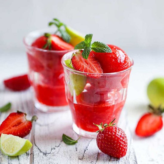 Strawberry Lime Sorbet Recipe