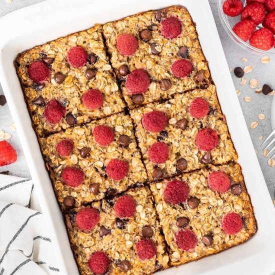 Baked Raspberry Chocolate Oatmeal