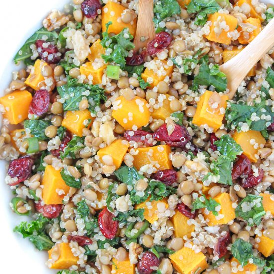 Lentil Quinoa Fall Salad