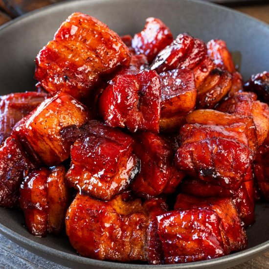 Smoked Pork Belly Burnt Ends