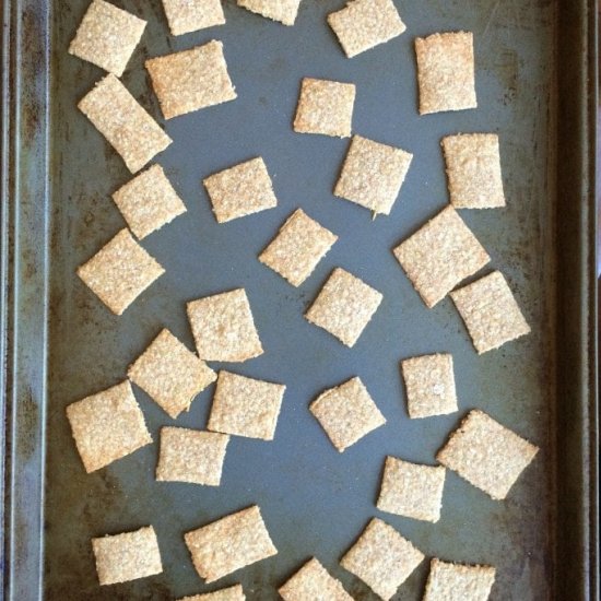 Whole Wheat Oatmeal Crackers