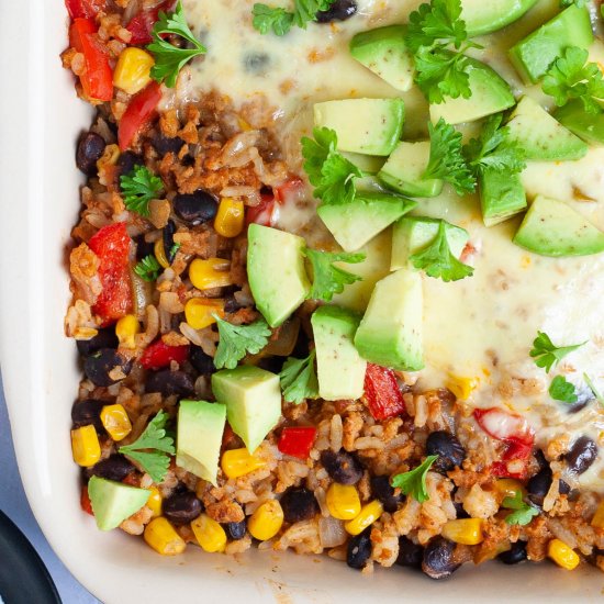 Vegan Mexican Rice Casserole