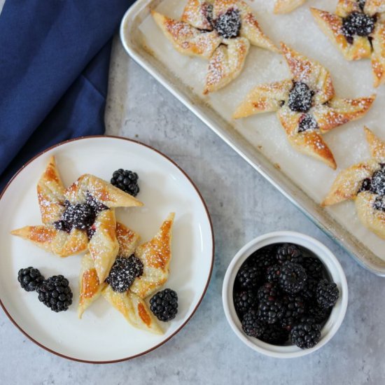 Puff Pastry Blackberry Pinwheels