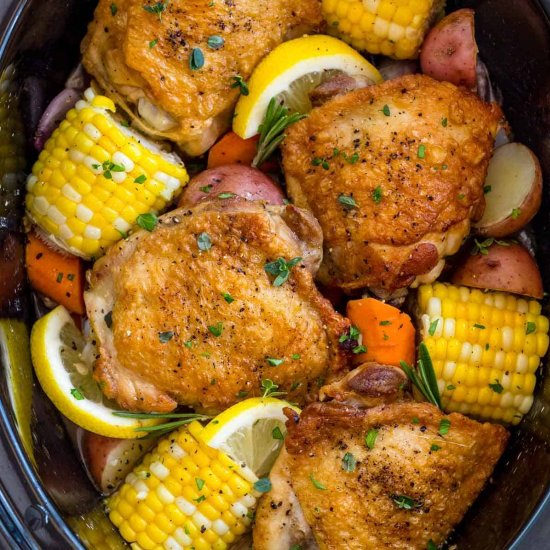 Slow Cooker Chicken Thighs