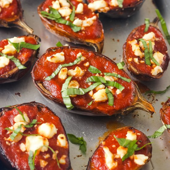 Baked Mini Eggplants