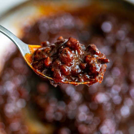 Bacon Jam with BBQ Sauce