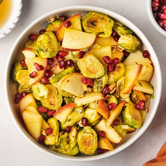 Roasted Brussels Sprouts with Apple