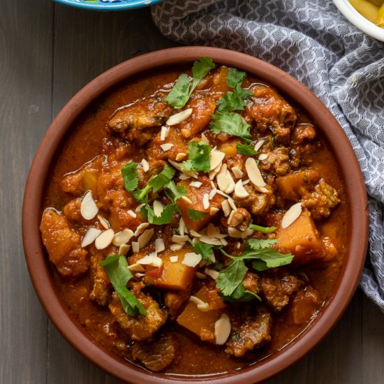 Lamb Tagine With Apricots & Squash