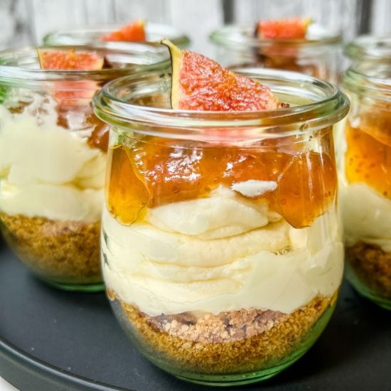 Fig Cheesecake in a Jar