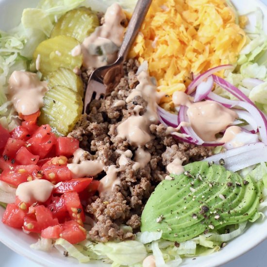 Keto Burger Bowl