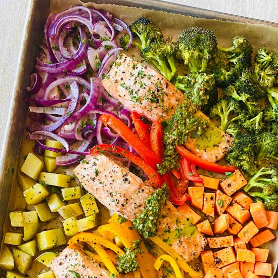 Sheet Pan Salmon and Veggies