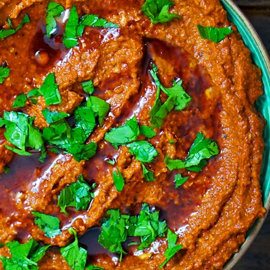 Muhammara (Roasted Red Pepper Dip)