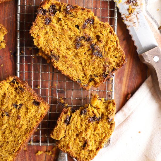 Pumpkin Chocolate Chip Bread