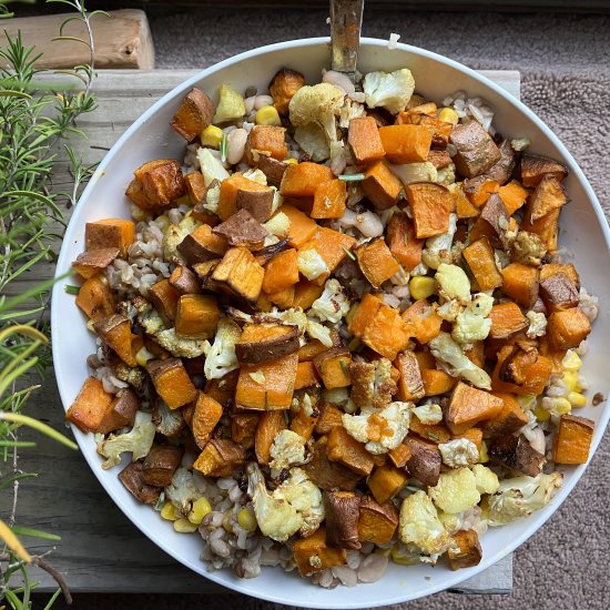 Fall Sweet Potato & Grain Harvest Bowl