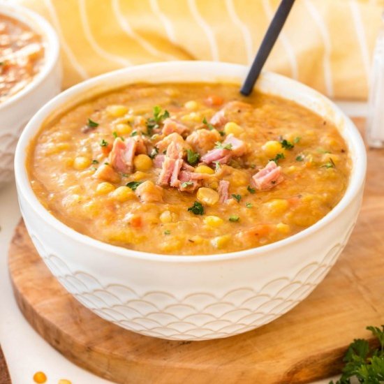 Yellow Split Pea Soup with Ham