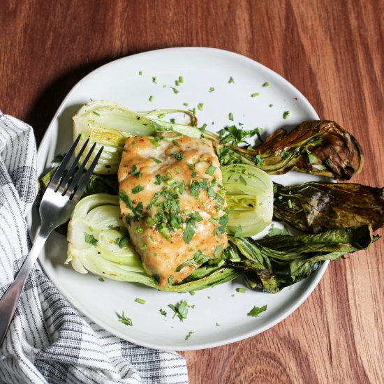 Whole30 Baked Sablefish & Bok Choy