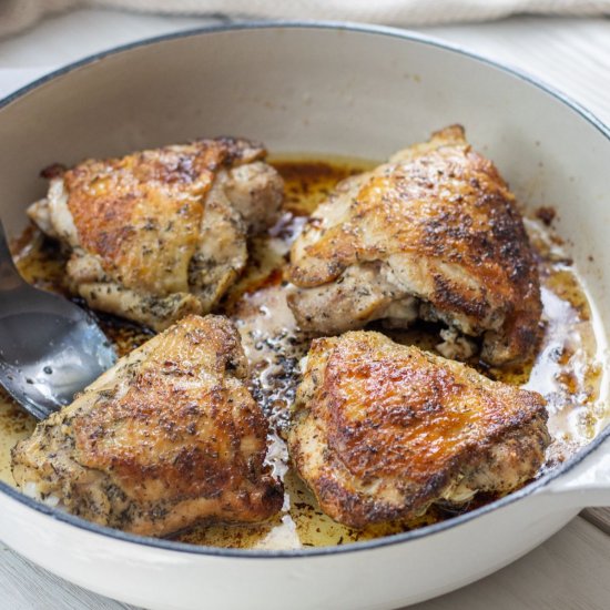 Pan Seared Chicken Thighs