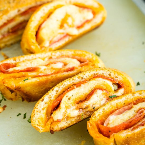 Pepperoni and Salami Stromboli