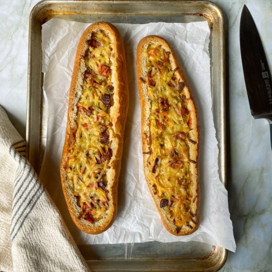 Egg Boats with Bacon and Sprouts