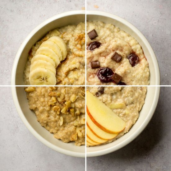 Microwave Porridge in four flavours