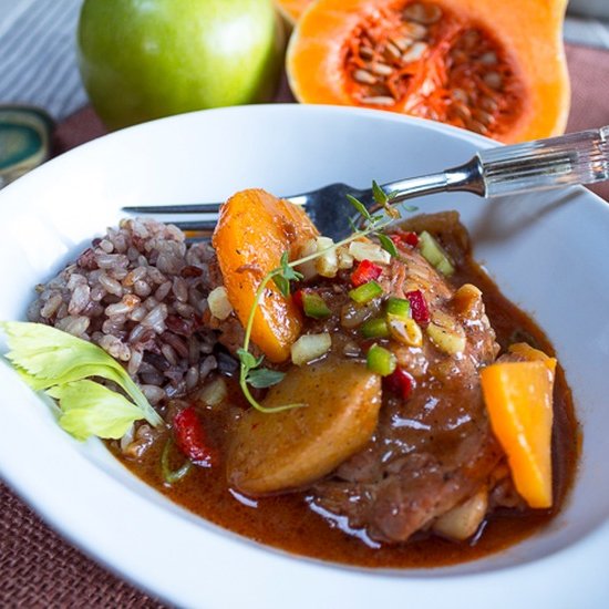 Chicken Etouffee w squash & apples