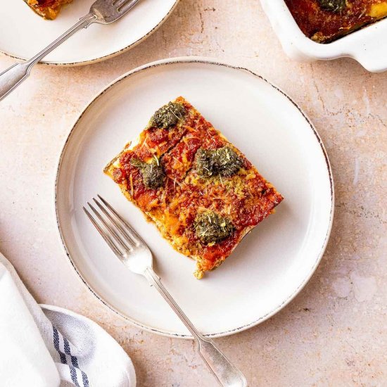 Lasagna with Zucchini and Spinach