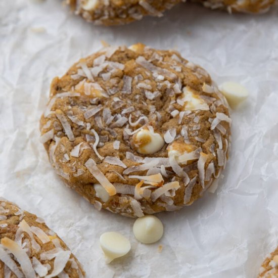 Coconut white chocolate cookies