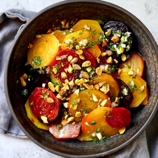 Roasted Beet Salad With Pistachios