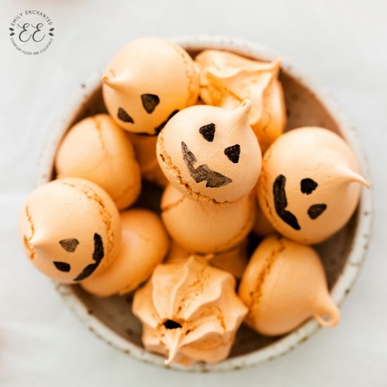 Jack O Lantern Meringues