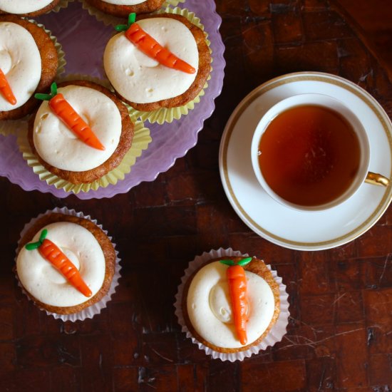 Cream Cheese Frosted Carrot Cupcake