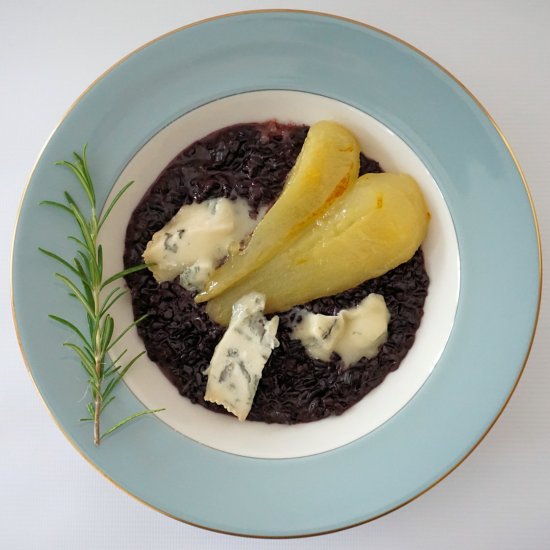 black rice risotto