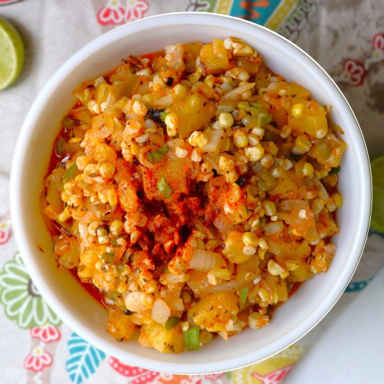 Roasted Corn and Pineapple Salad