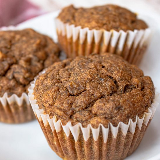 Healthy Pumpkin Banana Muffins