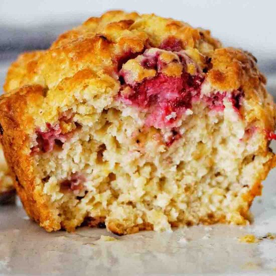 Raspberry Oatmeal Muffins