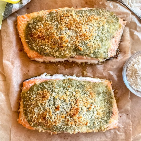 Pesto Crusted Salmon