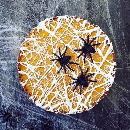 Marshmallow Spiderweb Pumpkin Tart