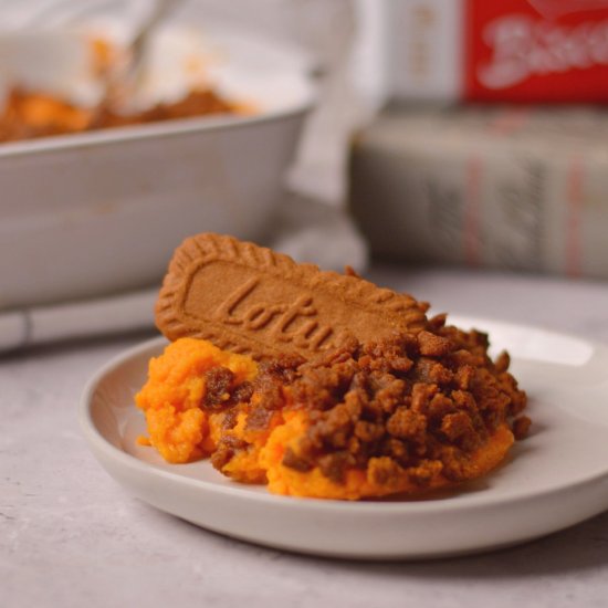 Biscoff Sweet Potato Casserole