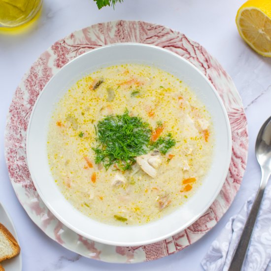 Avgolemono Soup with Orzo