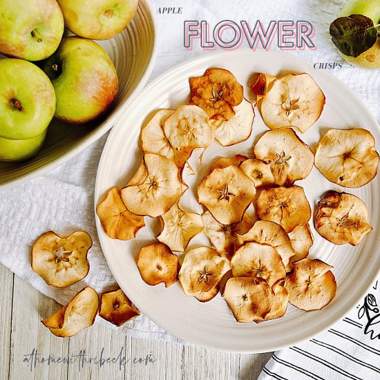 Air Fryer Apple Flower Crisps