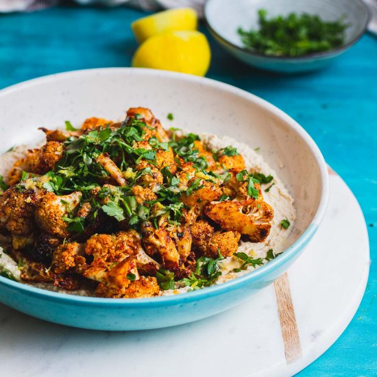 Spicy roasted cauliflower