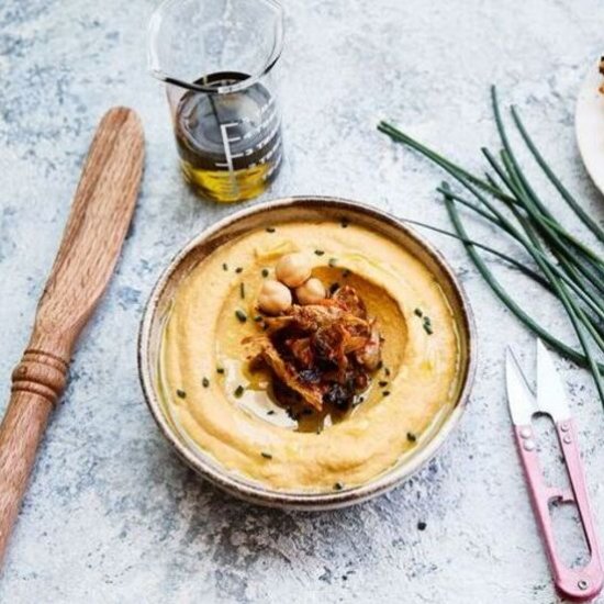 Caramelized Kimchi Hummus