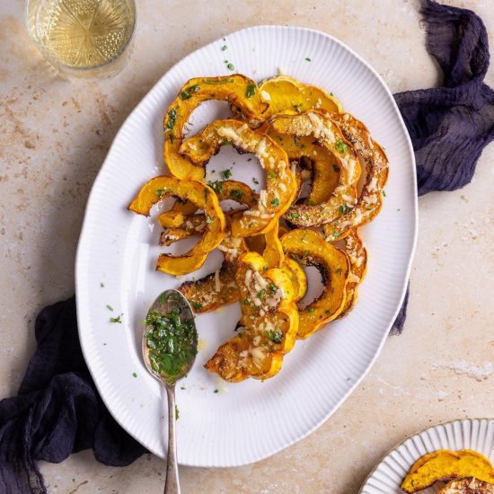 ROASTED CARNIVAL SQUASH SLICES