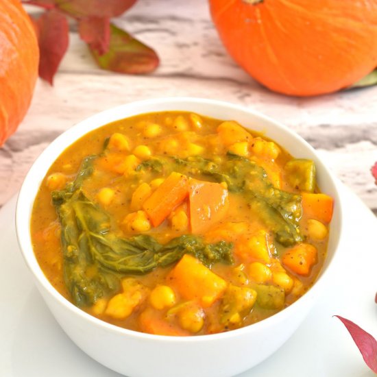 Pumpkin Chickpea Kale Curry