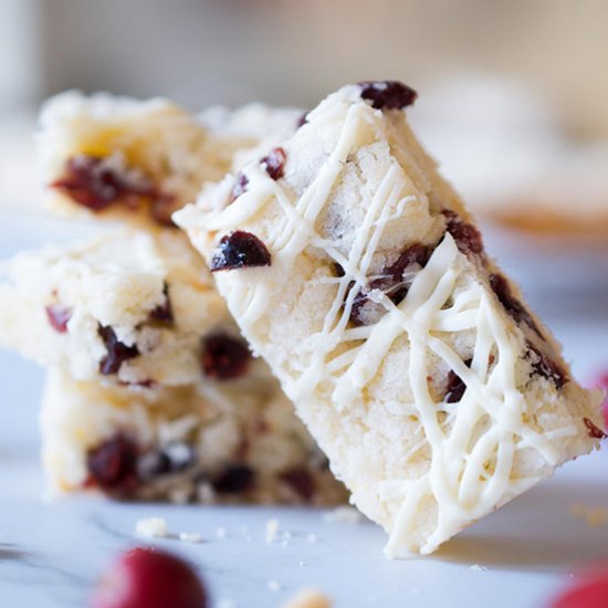 Cranberry White Chocolate Bars