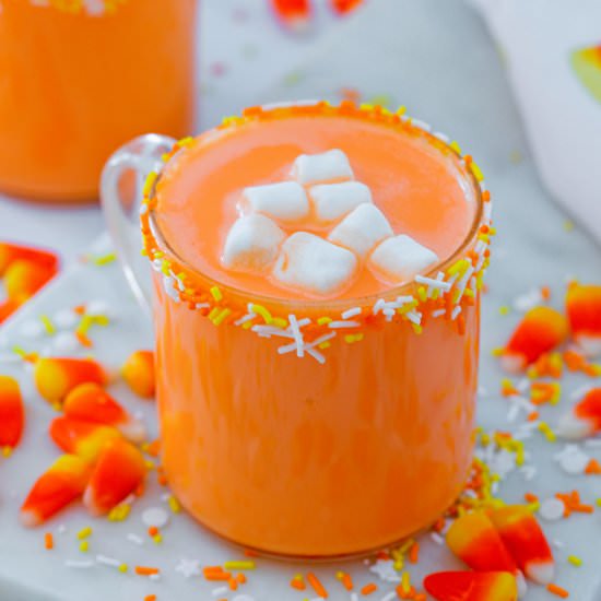 Candy Corn Hot Chocolate