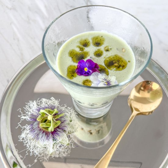 Chilled buttermilk corn soup