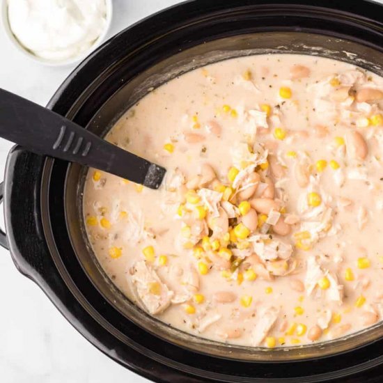 Slow Cooker White Chicken Chili