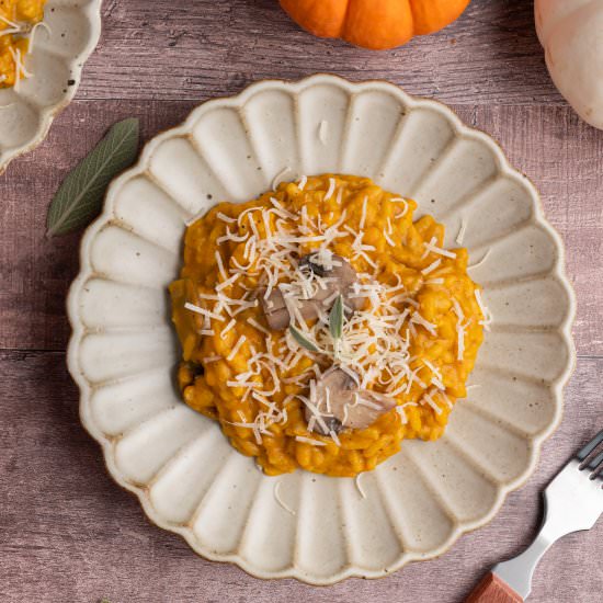 Creamy Pumpkin and Mushroom Risotto