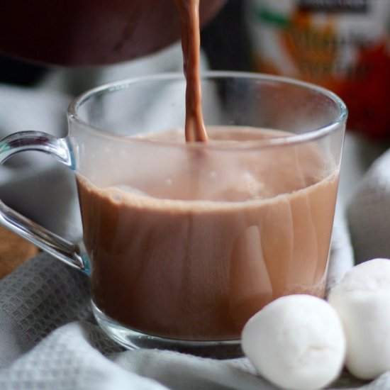 Homemade Cashew Milk Hot Chocolate