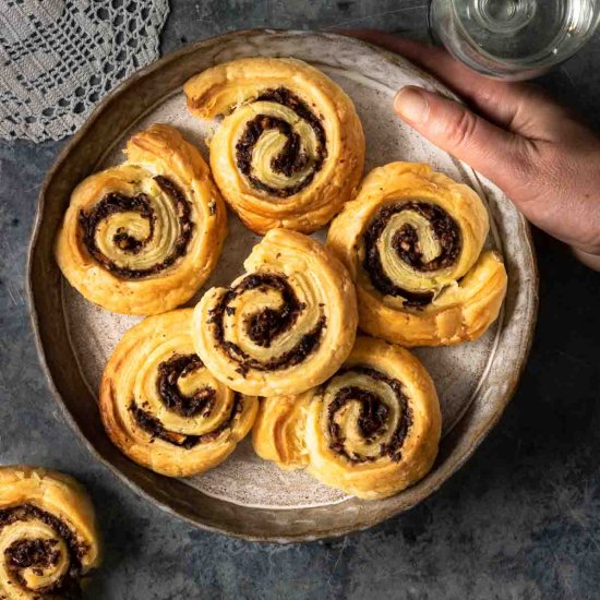 Tapenade Puff Pastry Pinwheels